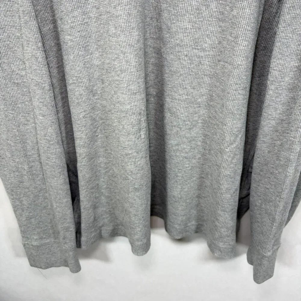 Nike Air Jordan Long Sleeve Thermal T Shirt Men 3XL Gray Waffle Knit Embroidered